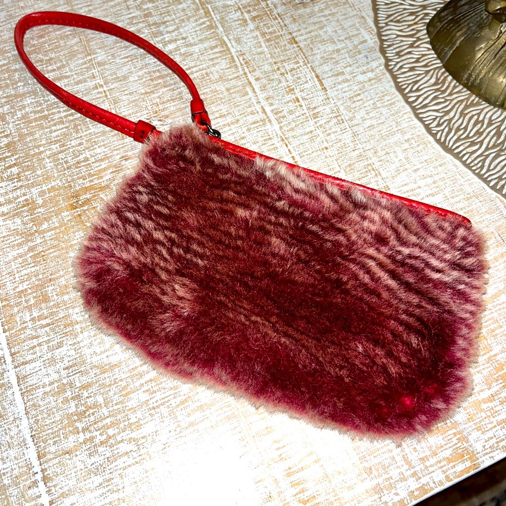 *EUC* Patricia Nash Fuzzy Wristlet